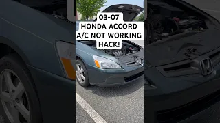 Honda Accord A/C not working quick diagnostic / fix #shorts