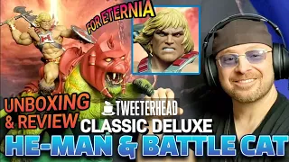 UNBOXING & REVIEW Tweeterhead HE-MAN & BATTLE CAT Classic Deluxe Masters of the Universe Maquette