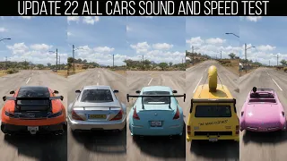 FORZA HORIZON 5 | UPDATE SERIES 22 | UPGRADE HEREOS | ALL CARS SOUND AND TOP SPEED TEST
