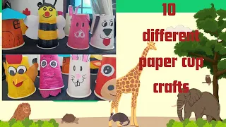 10 DIFFERENT PAPER CUP CRAFTS...... most unique paper cup cup crafts.........