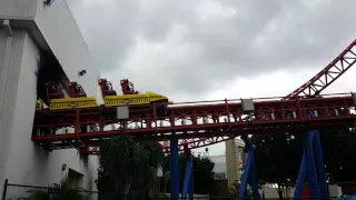 Superman Escape rollercoaster rollback at Warner Bros Movie World Gold Coast