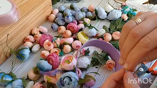 Віночок в українському стилі Віночок весна з квітами Об'ємні віночки Високий віночок Віночок стрічка