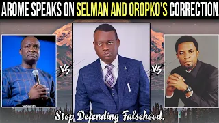 Arome Osayi Speaks On Oropko And Joshua Selman's Correction🔥Stop Defending Falsehood For Invitation.