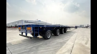Extendable flatbed trailer for transporting 70m 80m wind blades by HIPOTRUK