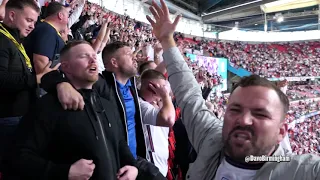 SWEET CAROLINE: England fans celebrate 2-0 win over Germany