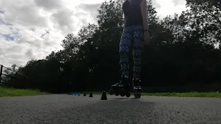 freestyle slalom skating tutorial back one foot