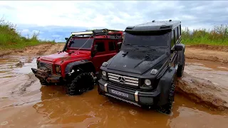 Comparative test in the mud! OFFroad on Helik and Defender! Traxxas TRX-4 G500