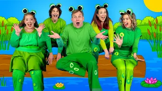 Five Little Speckled Frogs 🐸 Kids Nursery Rhymes