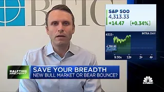 Wide credit spreads are inconsistent with a bull market shift, says BTIG's Jonathan Krinsky