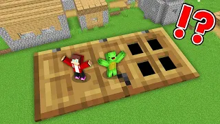 Mikey and JJ Found a HUGE DOOR in Minecraft ! (Maizen)