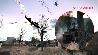 Russian KA-52 Attack Helicopter Destroyed by Fire in Action | ARMA 3: Military Simulator #3
