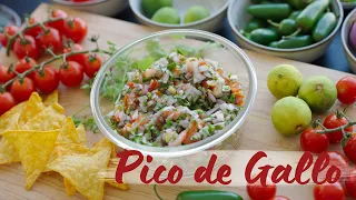 PICO DE GALLO Salsa Recipe you'll ever need with Chips!