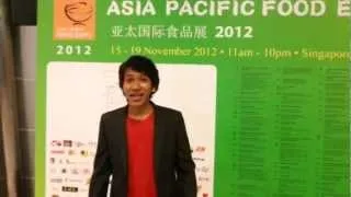 Singapore Emcee Van Ram at the Asia Pacific Food Expo