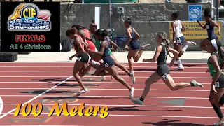 2022 TF - CIF-ss FINALS - 100 Meters (Girls, all 4 divisions)