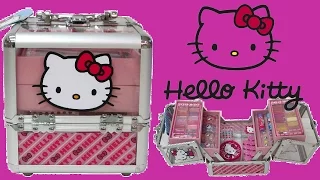 Hello Kitty Train Case Makeup Box for Kids Unboxing!!!