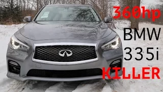 2015 Infiniti Q50S Hybrid 360hp Review - The BMW 335i Killer?