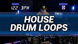 House drum loops 122 BPM // The Hybrid Drummer
