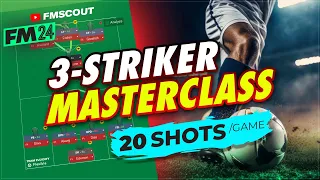 UNSTOPPABLE 3 Striker Tactic Hits 20+ Shots Per Game | Football Manager 2024 Best Tactics