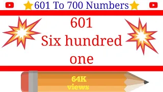 601 To 700 Numbers In Words In English ll 601-700 English Numbers with spelling ll Number Names😯