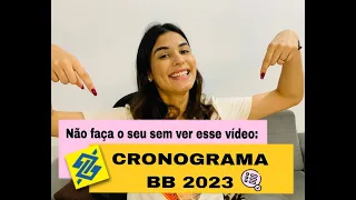 FIZ MEU CRONOGRAMA DE ESTUDOS - CONCURSO BB/23