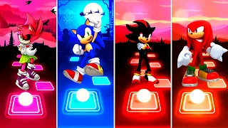 Amy Exe 🆚 Sonic Speed 🆚 Shadow Sonic 🆚 Knuckles Sonic | Tiles Hop Gameplay