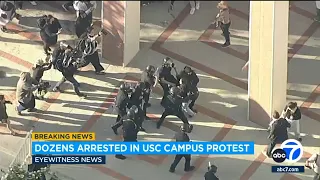 LAPD arrests more than 90 people after pro-Palestinian protest at USC