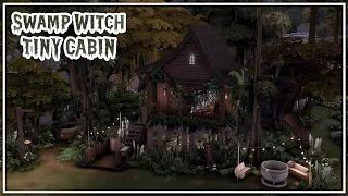 TINY CABIN for a Swamp Witch! | Spooky Season | Sims 4 Speed Build NO CC/NO T.O.O.L.