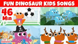 Fun Dinosaur Kids Songs + More  | HiDino Kids Songs