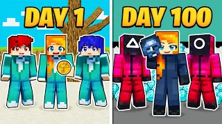 I Survived 100 DAYS in Minecraft SQUID GAME!