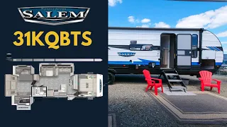 Tour the 2023 Salem 31KQBTS Travel Trailer