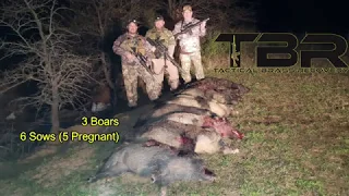 9 Hogs From One Sounder - Thermal Hog Hunt