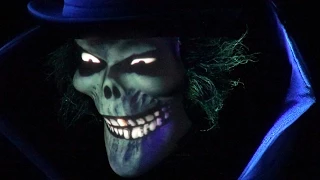 Hatbox Ghost Ultimate Low Light with Doom Buggy Stopped, Super Close Up, Haunted Mansion, Disneyland