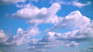 Небо [футаж] [Облака белые Лето День Ясно] 4k