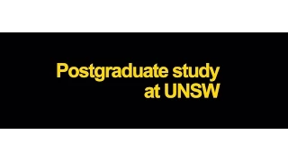 Postgraduate study at UNSW Australia