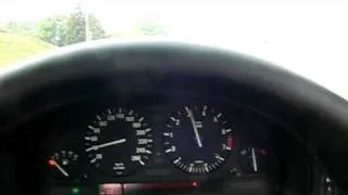 BMW E34 544i V8 5speed  on a private road