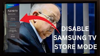 How to disable Store Demo mode on Samsung TV Smart and Non smart television