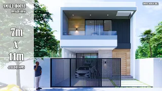 Small House Design | 2 Storey  House | 7m x 11m with 4Bedroom