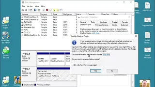 Enable Shadow Copies / Previous Versions Server 2019 - Protect Your Files