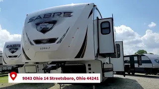 Sabre 38DBQ 5th Wheel camper for sale at All Seasons RV in Streetsboro, Ohio.