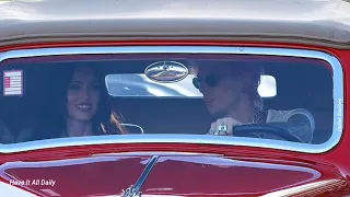 Stylish Couple Megan Fox And Machine Gun Kelly Spotted On A Date In Malibu, Arrived On Vintage Car