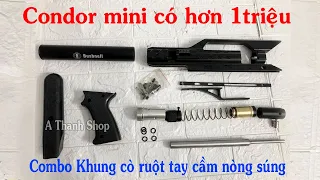 Condor mini | Trọn bộ 6 món khung cò ruột tay cầm giảm thanh nòng | Giảm giá mạnh cho anh em