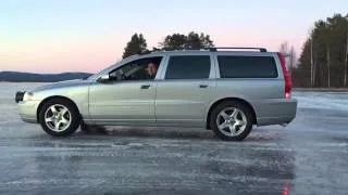 Volvo V70 D5 awd test slowmotion