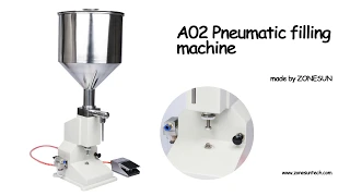 How to use A02(5~50ml) Pneumatic filling machine  use for cream shampoo cosmetic