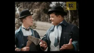 Laurel and Hardy: The Hoose Gow (1929) coloring movie in 2k