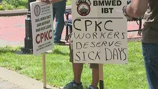 Union railroad workers picket CPKC for paid sick leave