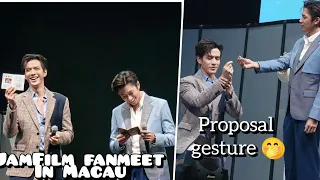 Jamfilm proposal gesture♥️ Jamfilm first fanmeet in Macau Macau 🥳#jamfilm #filmthanapat #jamrachata