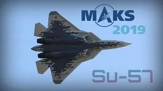 MAKS 2019 ✈️ Su-57, GRACE IN MOTION! - HD 60fps