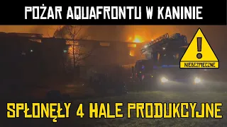 🔥 🚒 POŻAR HAL PRODUKCYJNYCH MEBLI NA POMORZU, 100 STRAŻAKÓW GASIŁO OGIEŃ