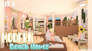 Modern no game-pass Beach House! || Bloxburg Speedbuild