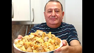 МАКАРОНЫ - Жареные в 100 раз ВКУСНЕЕ! Сметанно-Чесночная подлива из грибов!